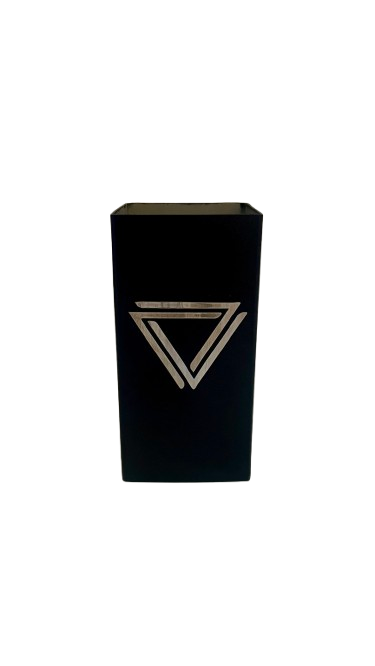Copo Cuia Quadrado Inox triangulo 250ml cor preta