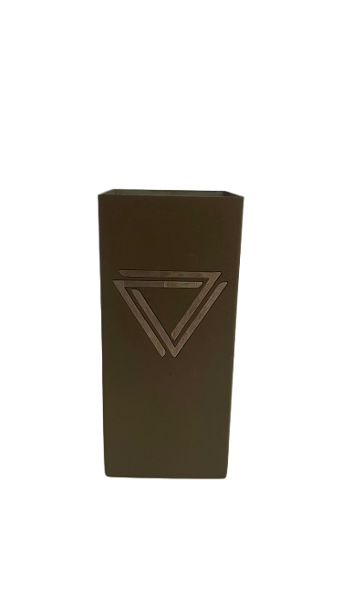 Copo Cuia Quadrado Inox triangulo 250ml cor cinza