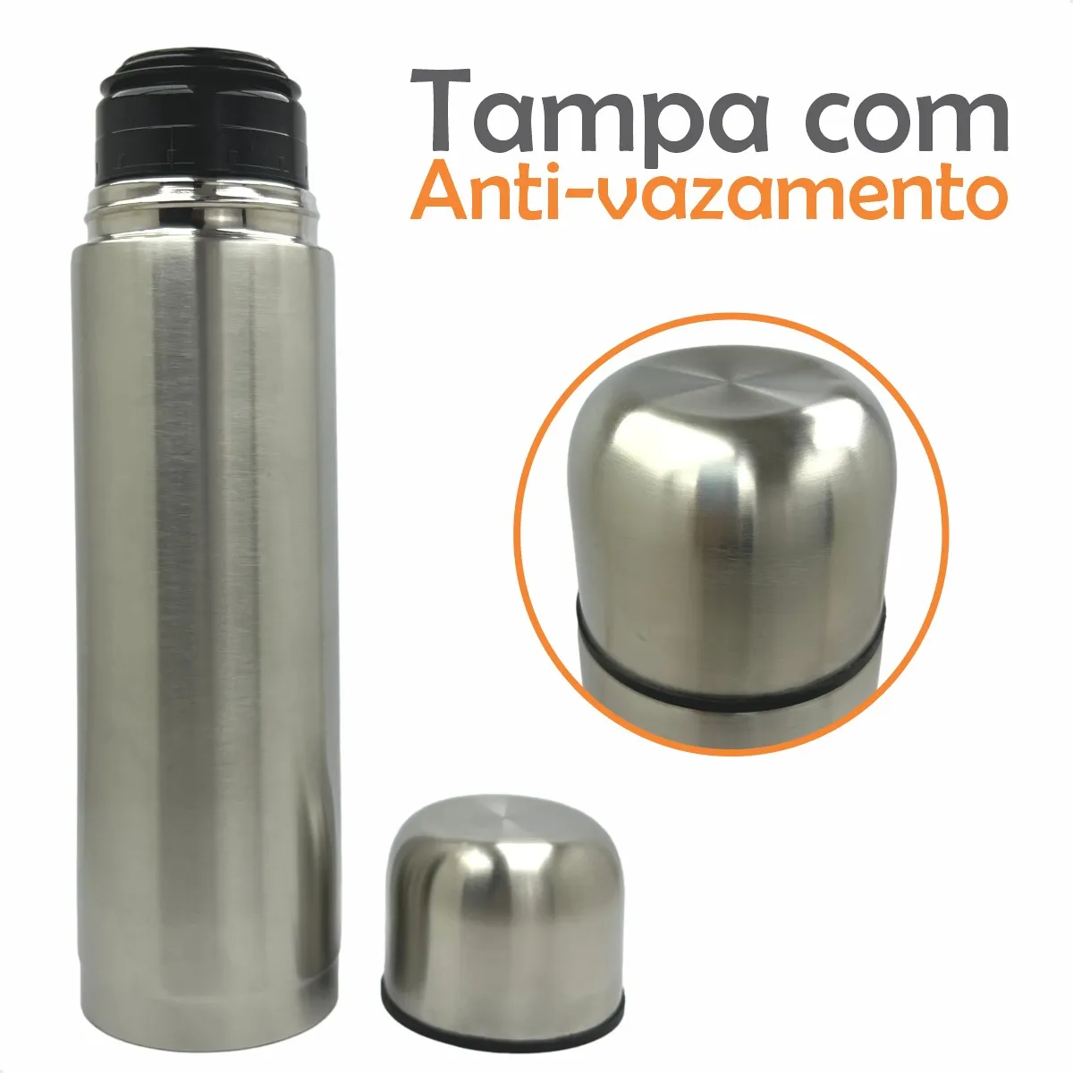 Garrafa Térmica Triangulo quente e frio inox 500ml - Imagem 3
