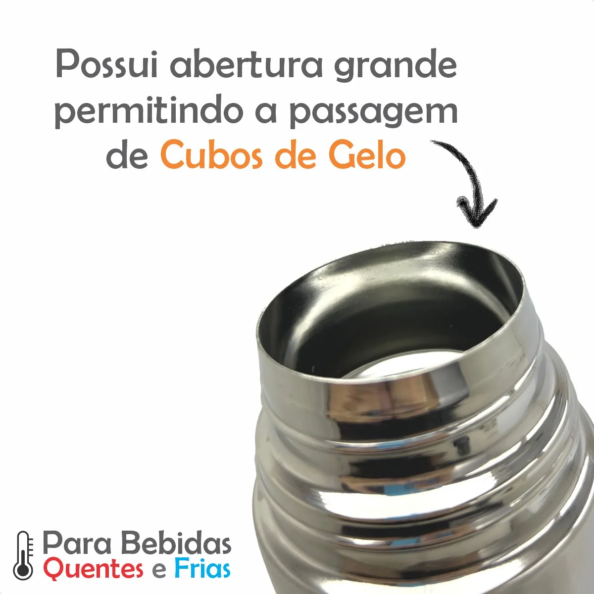 Garrafa Térmica Triangulo quente e frio inox 500ml - Imagem 2